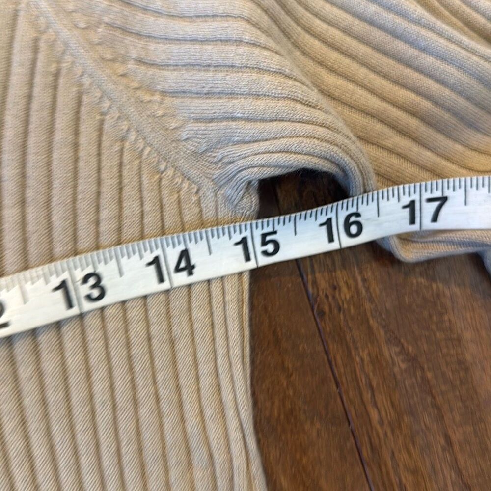 Splendid NWT cashblend tan ribbed long sleeve sweater dress large - Picture 11 of 13